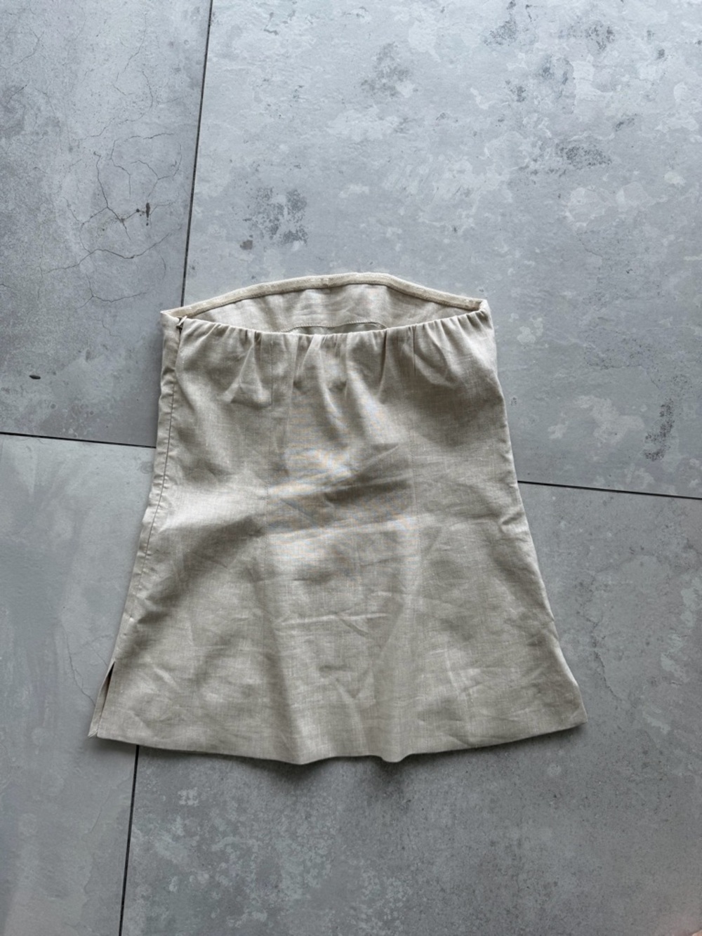 COS Strapless Top + Wide-Leg Pant in Light Beige (matching 2-piece linen set) - Picture 9 of 13